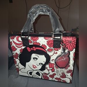 NWT Disney Snow White And The Seven Dwarfs Red & White Mini Satchel Handbag